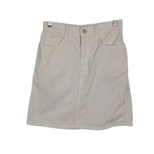 Vintage Guess White Corduroy Skirt Women's‎ Size 28 80s 90s Pockets Mini Preppy